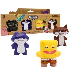 Fuggler Collectible 4pk Figures in Window Box Asst.- Including Spongebob
